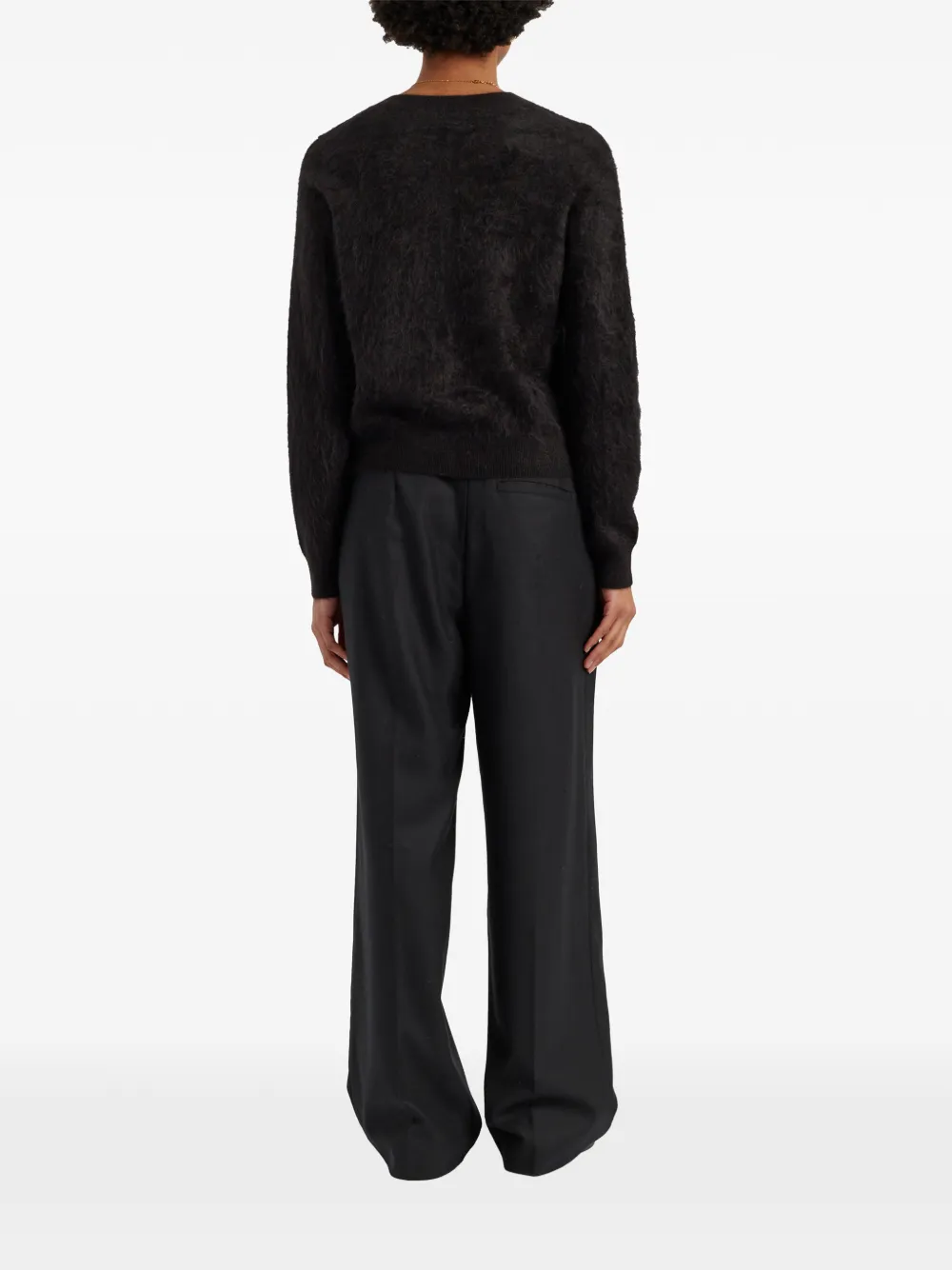 Chinti & Parker Kasjmier vest met geborstelde afwerking Zwart