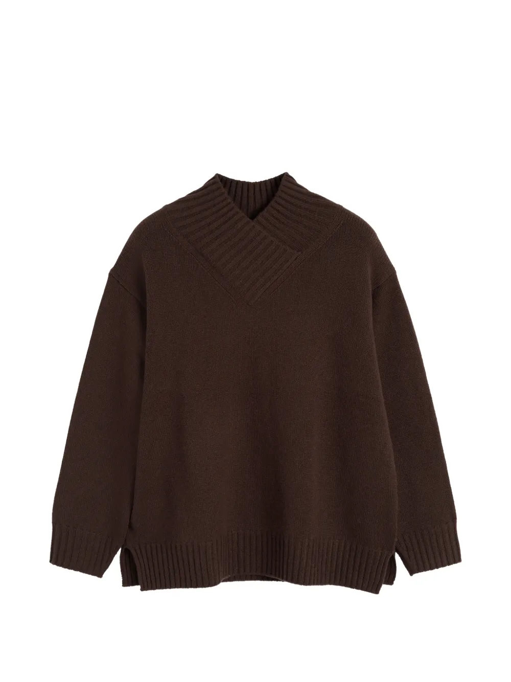 Chinti & Parker Ribbed-knit Cashmere Sweater In Brown