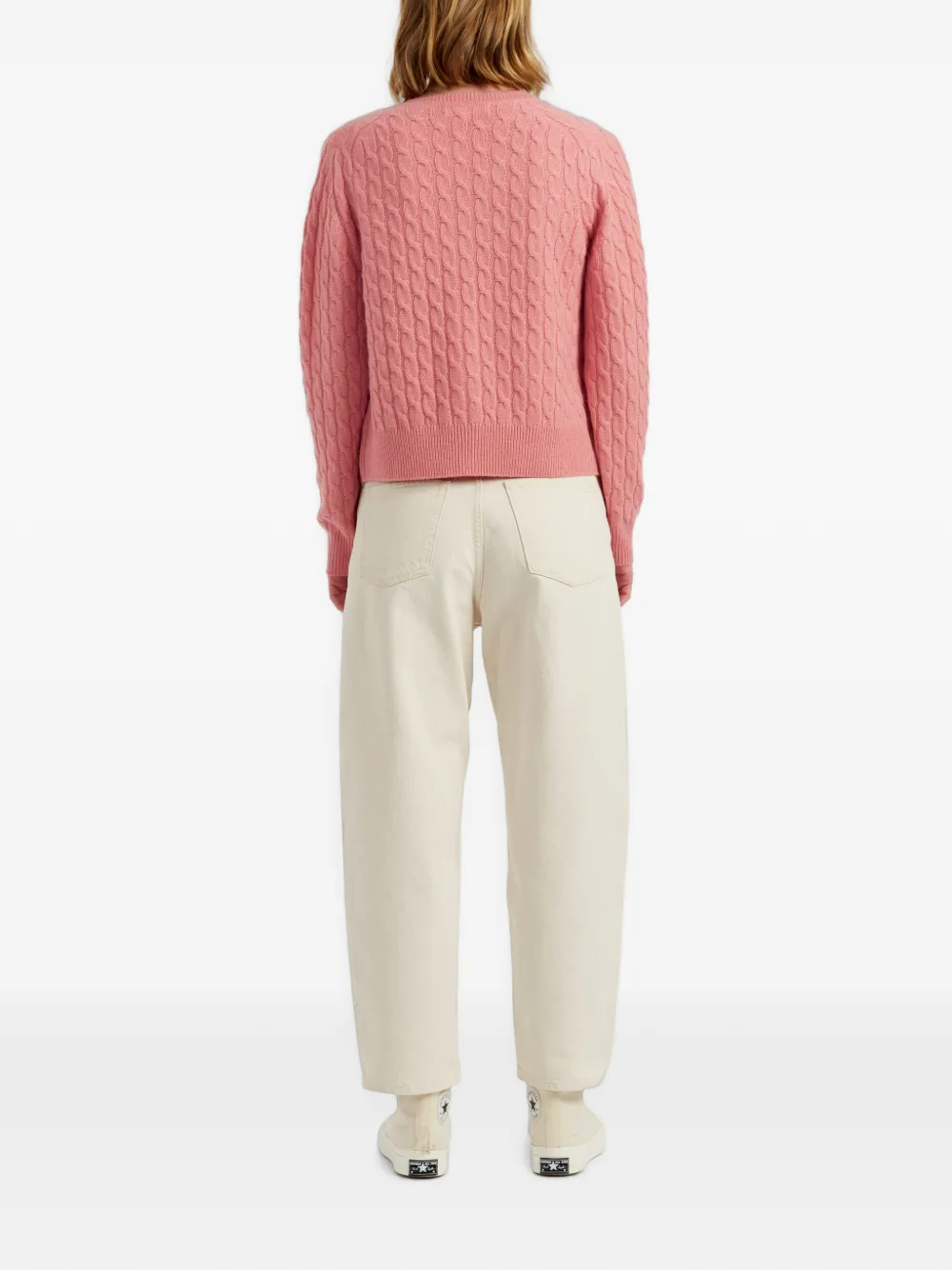 Chinti & Parker Kabelgebreid vest Roze
