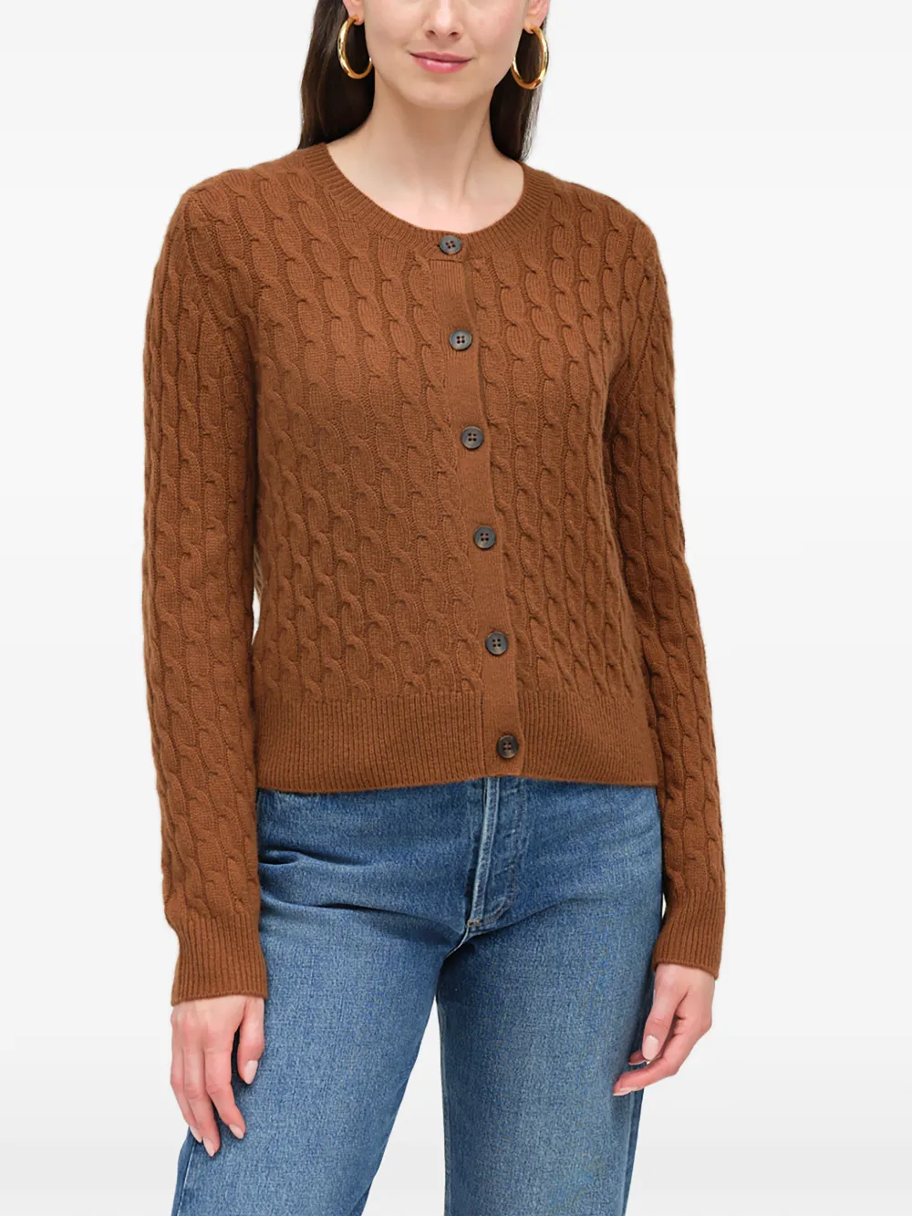 Chinti & Parker Kabelgebreid vest Bruin