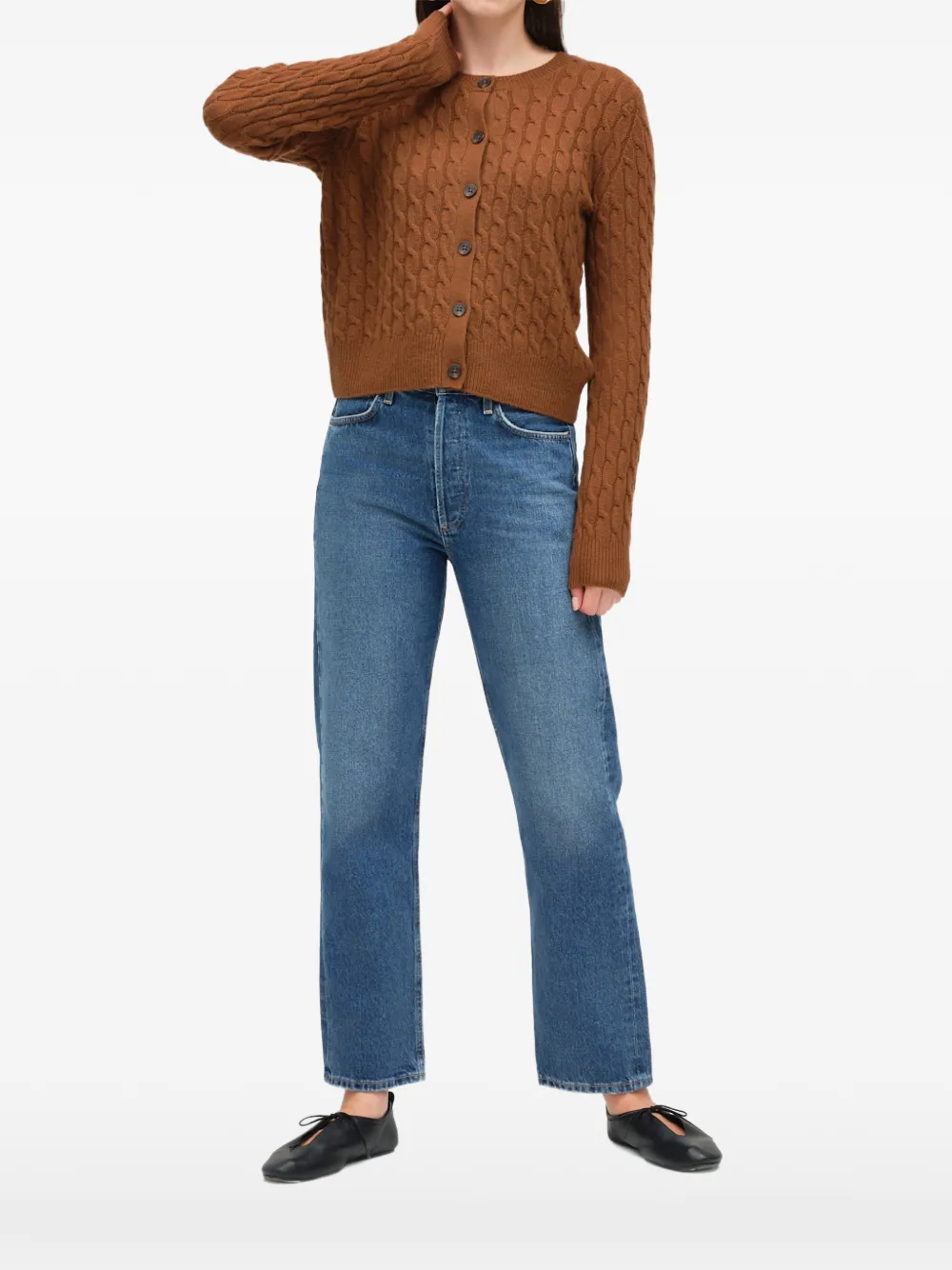 Chinti & Parker Kabelgebreid vest Bruin