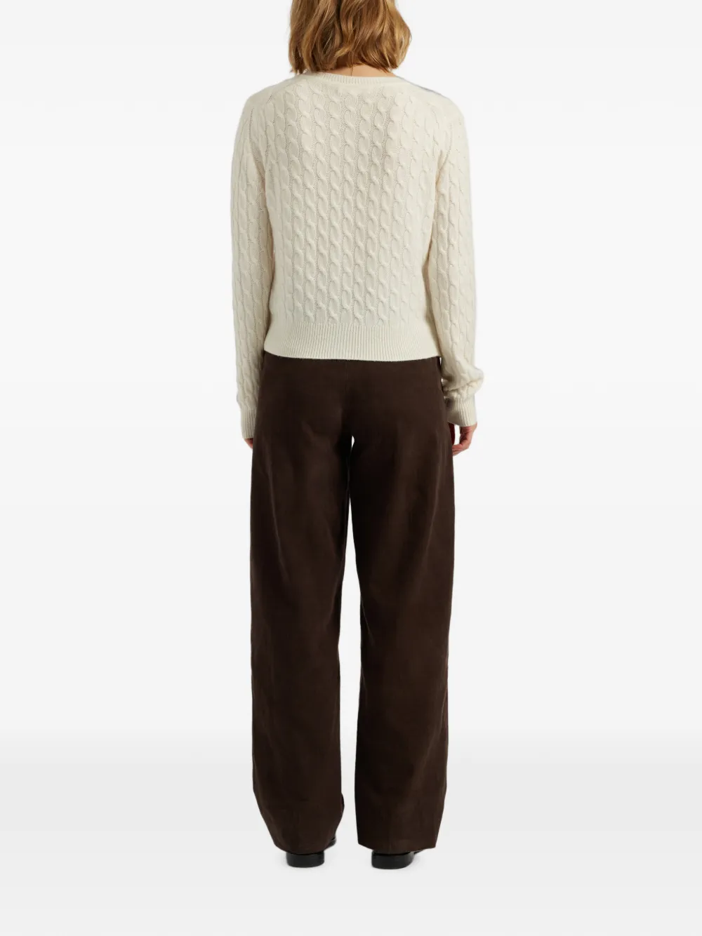 Chinti & Parker Kabelgebreid vest Beige