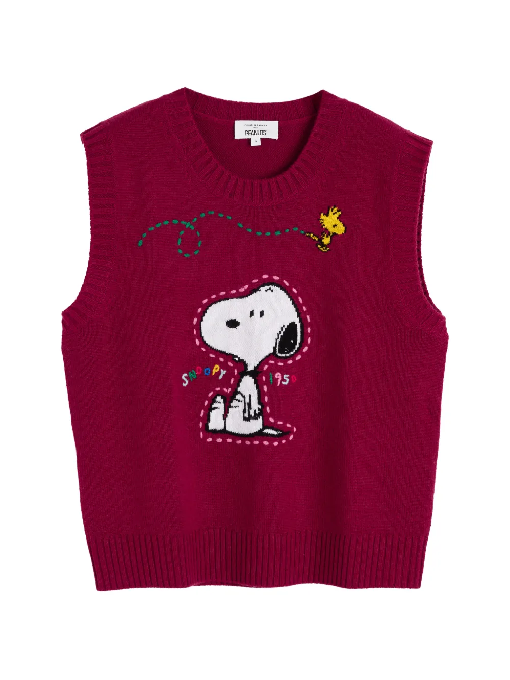 Chinti & Parker Snoopy intarsia-knit vest