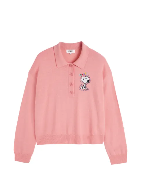Chinti & Parker Poloshirt mit Snoopy-Stickerei