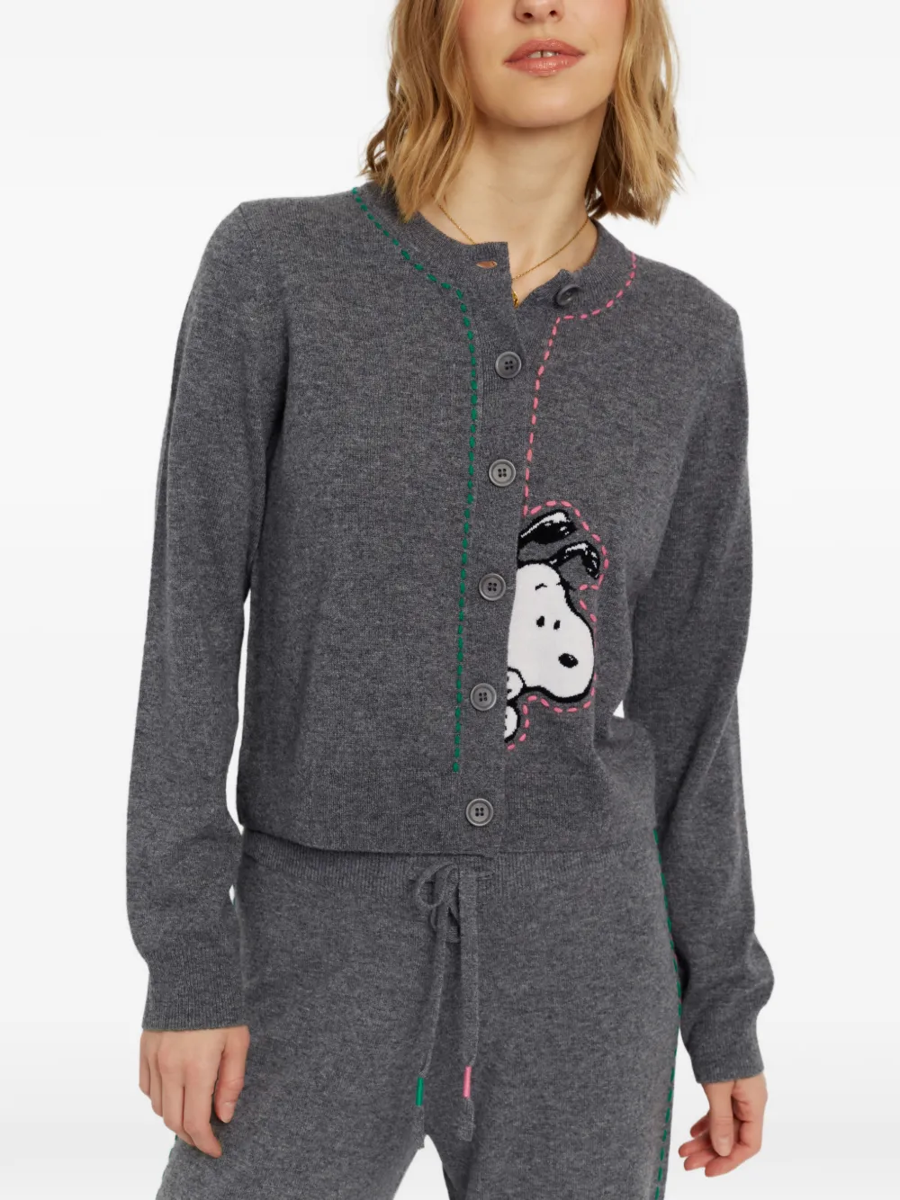 Chinti & Parker Snoopy Peep vest Grijs