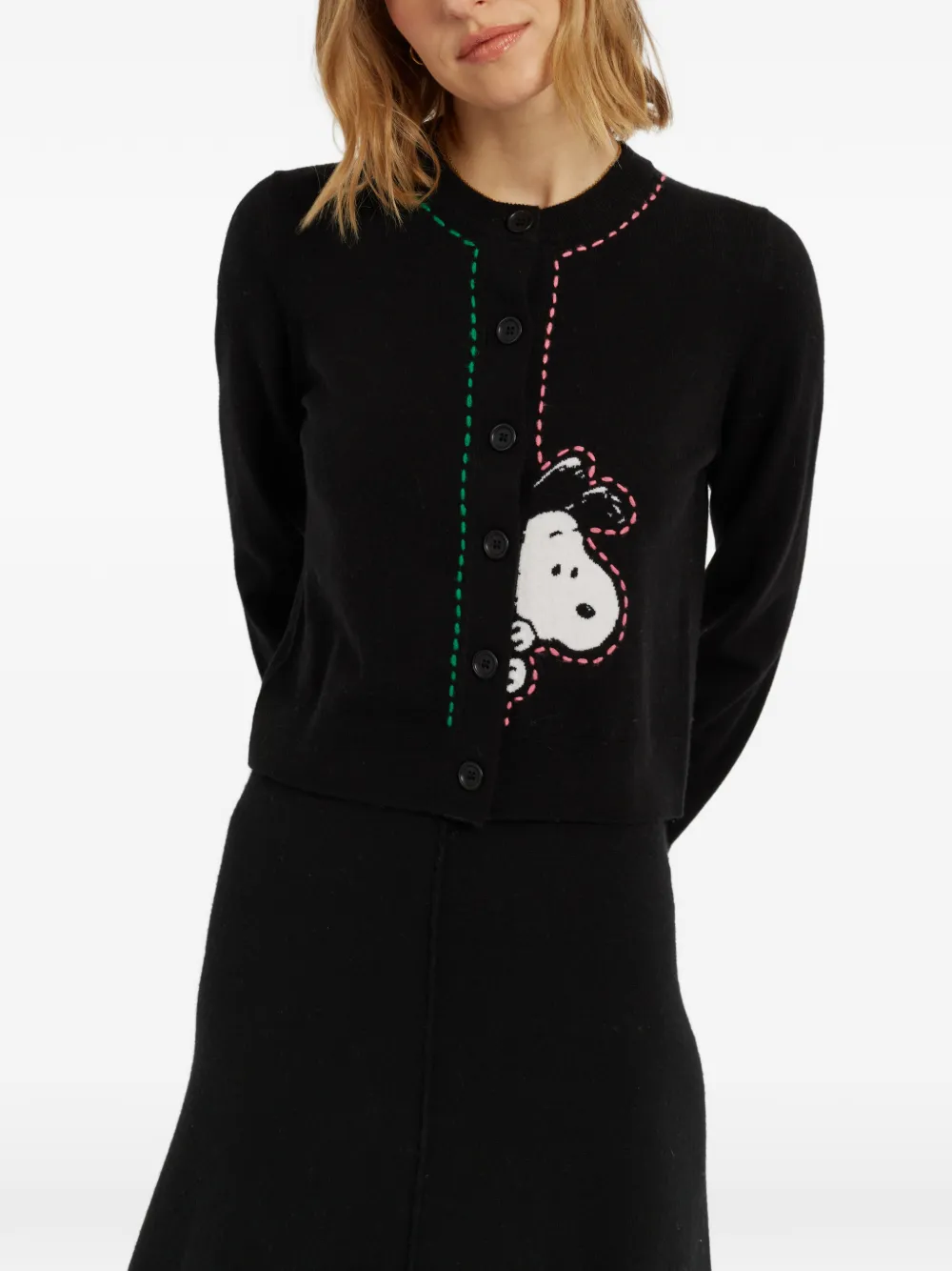 Chinti & Parker Snoopy Peep vest Zwart