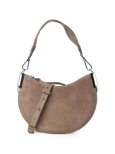 Coccinelle small suede crescent tote bag