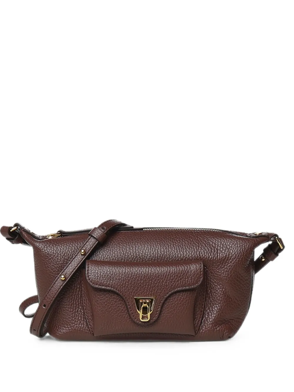 Coccinelle grained leather shoulder bag - Marrone