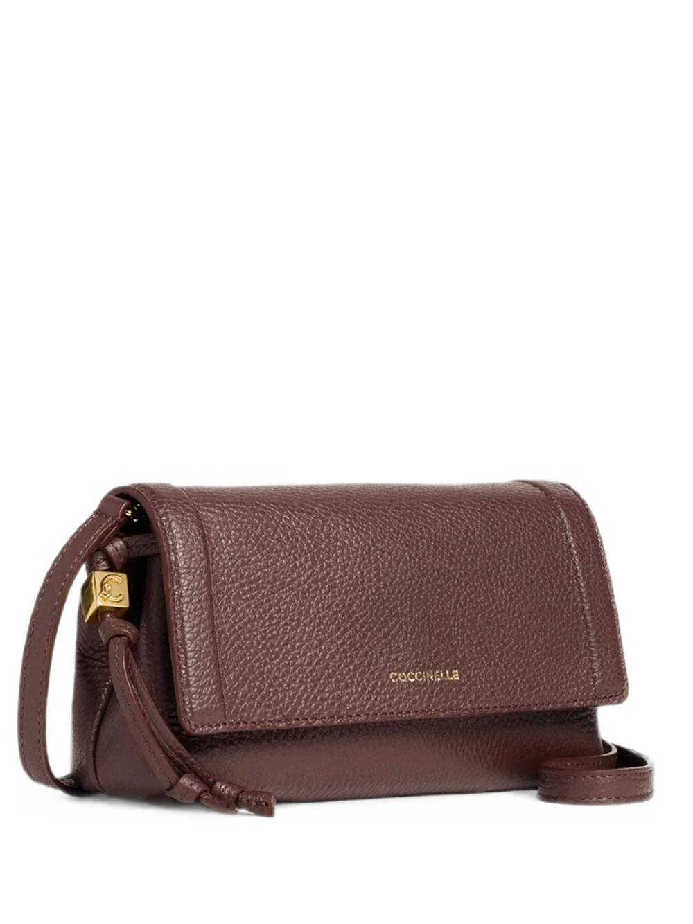 Coccinelle Thess Grainy-leather Shoulder Bag In Red