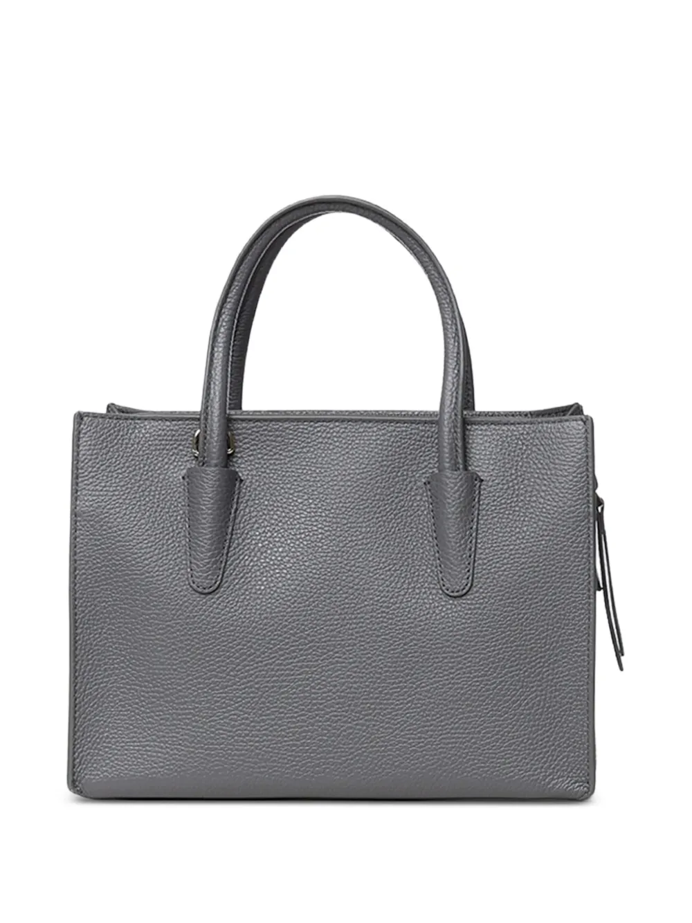 Coccinelle Leren shopper met logo-reliëf Grijs