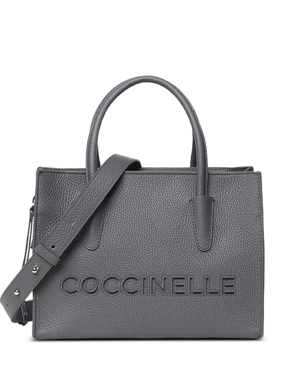 Coccinelle logo-embossed leather tote bag · OS