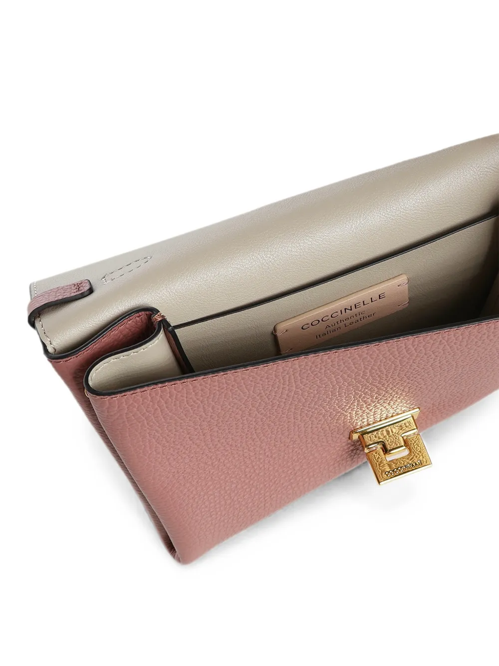 Coccinelle Mini-shopper van bewerkt leer Roze