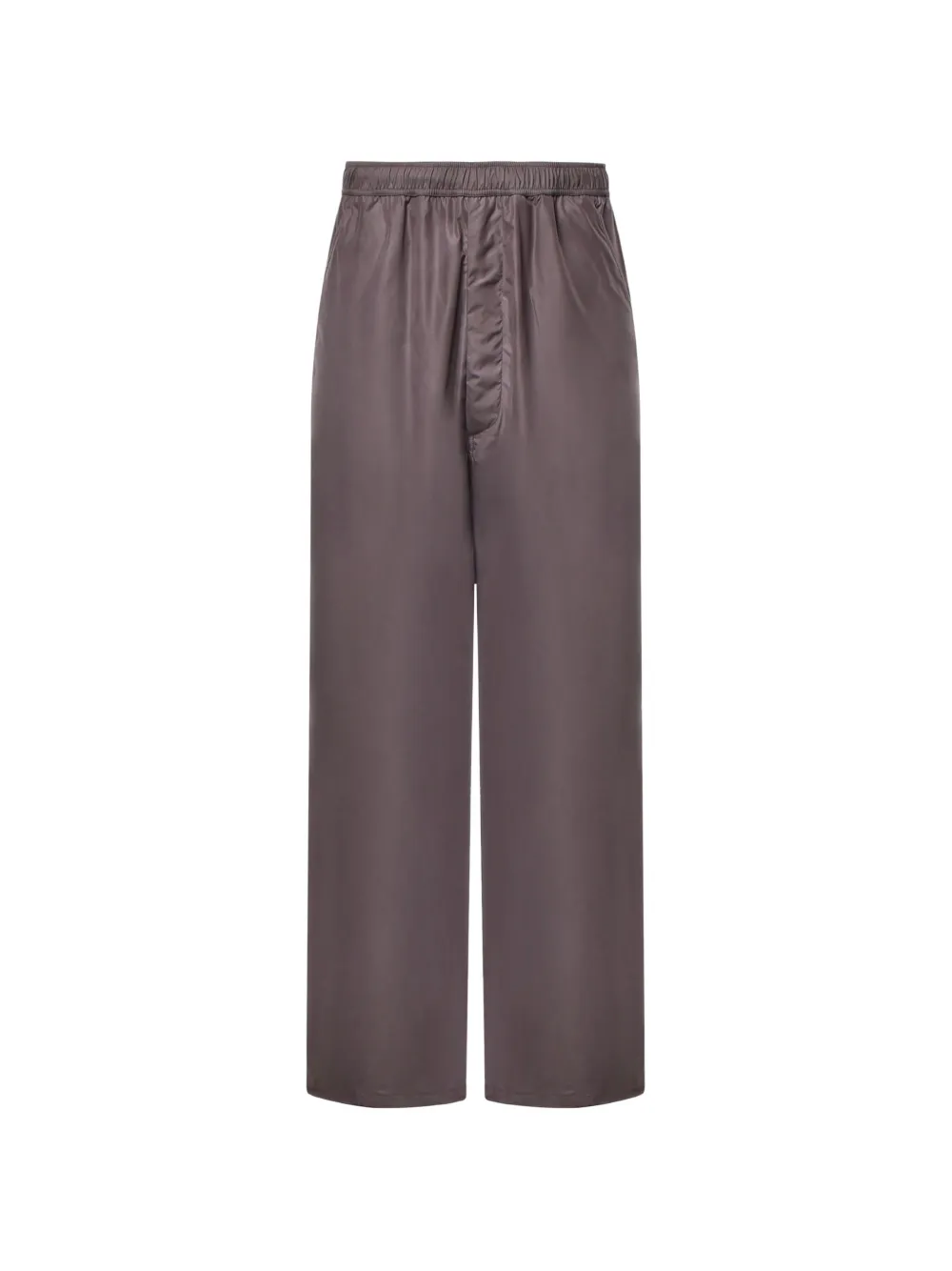 MM6 Maison Margiela elasticated-waistband straight-leg trousers - Marrone