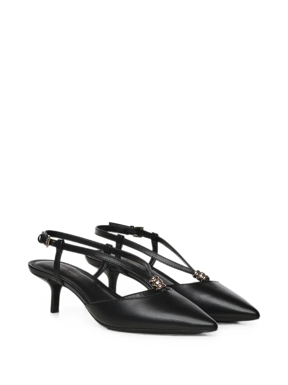 Michael Kors buckle-fastening leather pumps Zwart