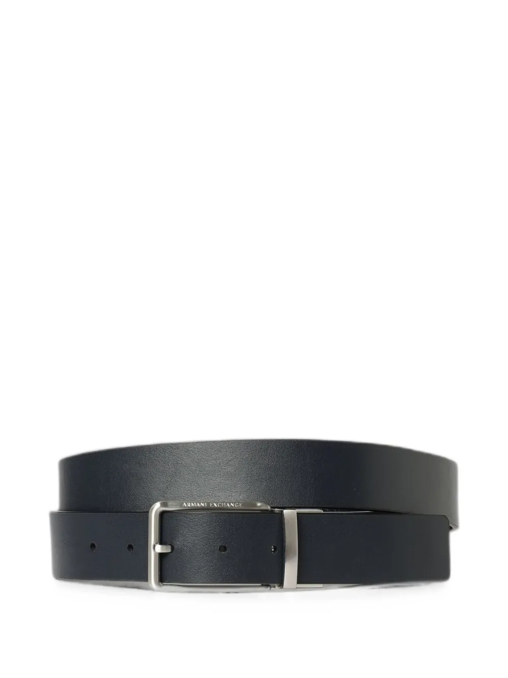 Armani Exchange Omkeerbare leren riem Zwart