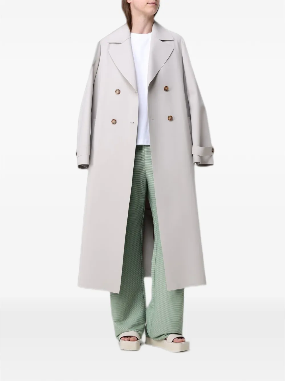 Max Mara double-breasted trench coat - Toni neutri