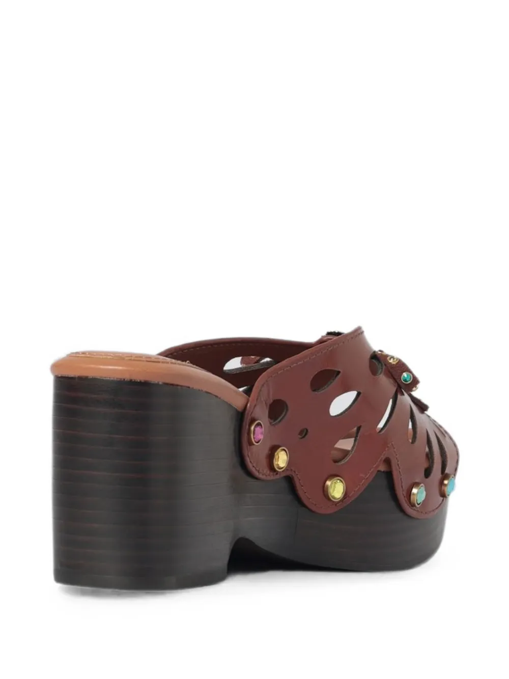 Kurt Geiger London cut-out embellished leather sandals Bruin