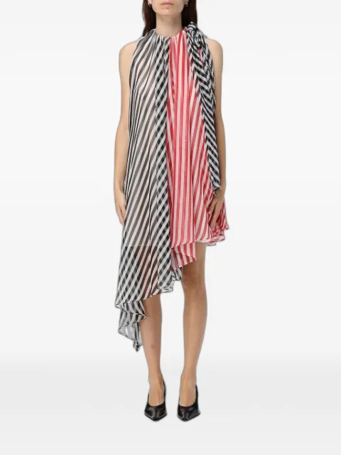 MSGM asymmetric striped dress