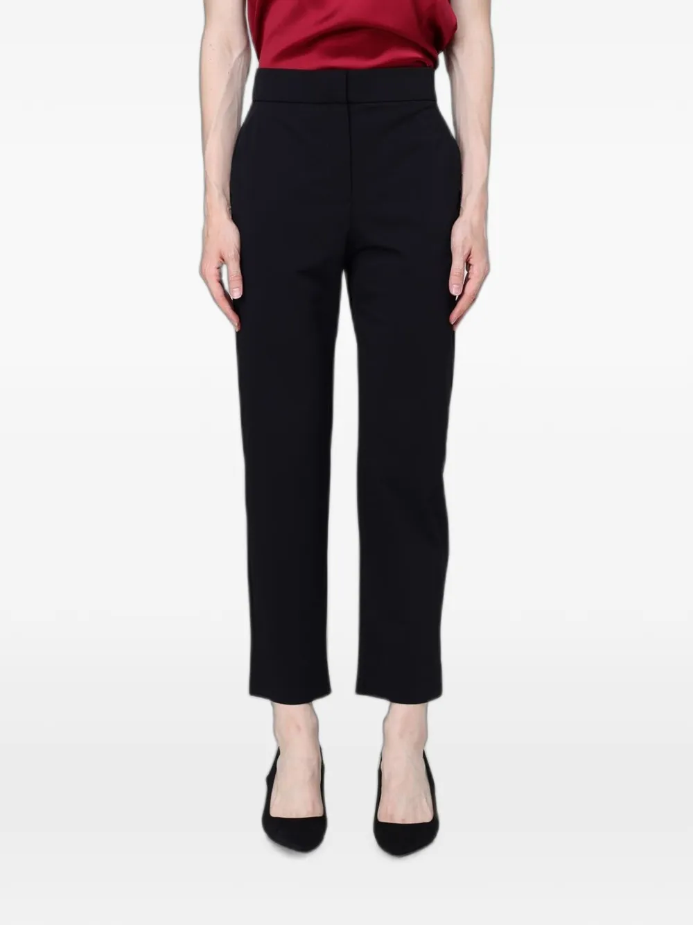 Max Mara cropped crêpe trousers - Schwarz