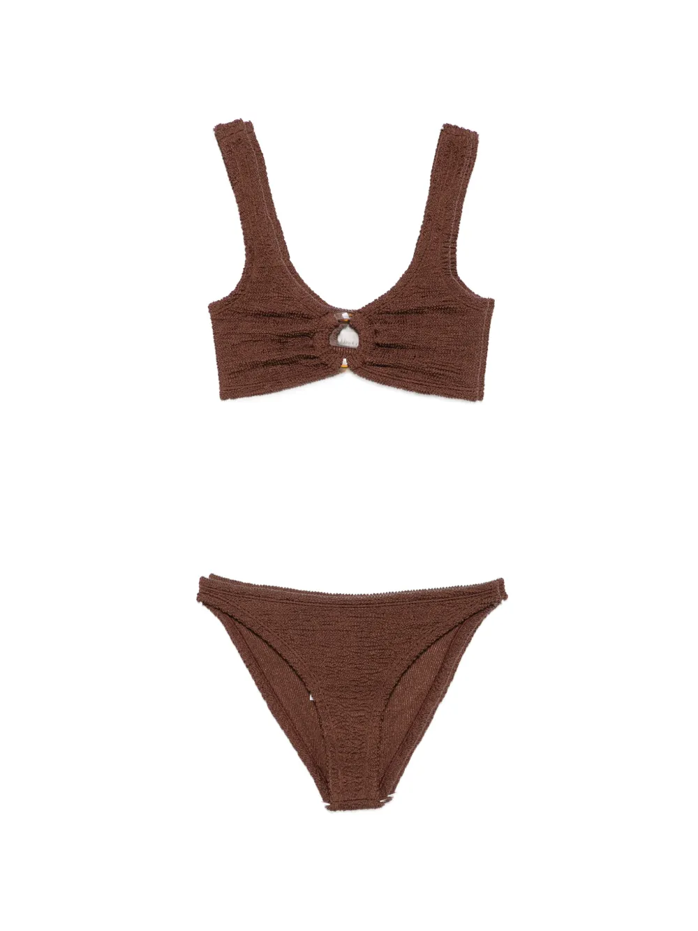 Hunza G Julia metallic crinkle bikini - Marrone