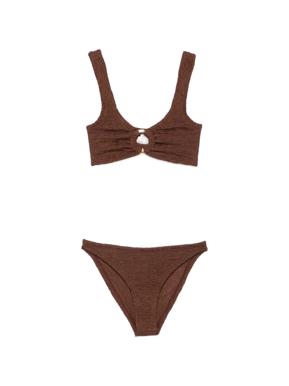 Hunza G Julia metallic crinkle bikini - Marrone