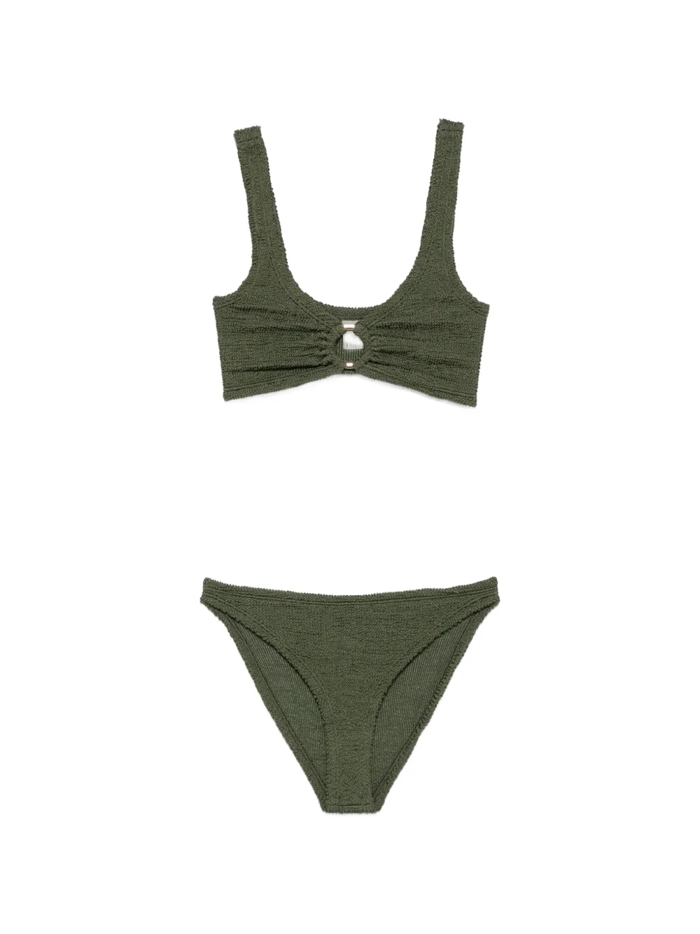 Hunza G Julia metallic crinkle bikini - Verde