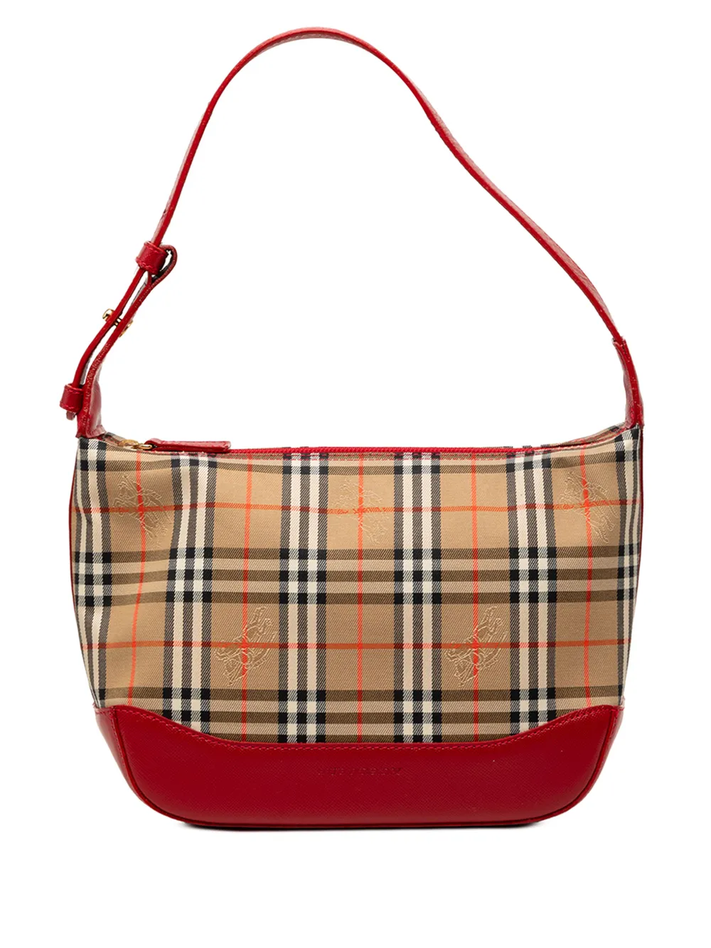 Burberry Pre-Owned 2000-2026 Haymarket Check Canvas shoulder bag - Rosso