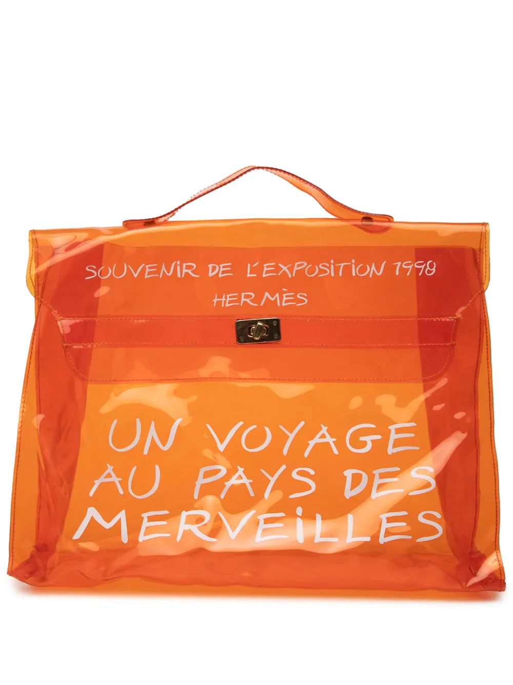 Hermès Pre-Owned 20th Century Vinyl Souvenir De L Exposition Kelly handbag - Arancione