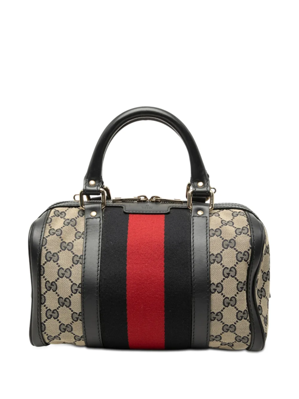 Gucci Pre-Owned 2000-2015 Small GG Canvas Web Joy Boston Bag satchel - Nero