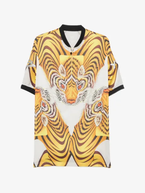 Y-3 tiger-print short-sleeve top