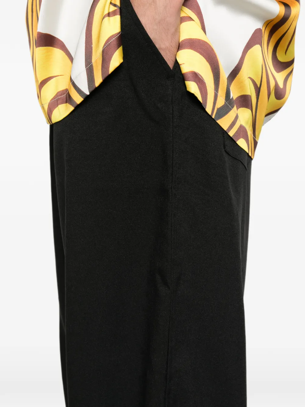 Y-3 Broek met elastische manchetten en trekkoord Zwart