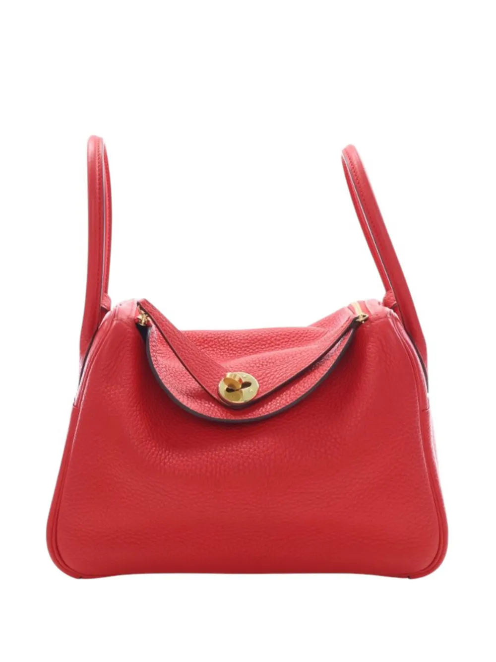 Hermès Pre-Owned 2019 Clemence Lindy 26 satchel - Rosso