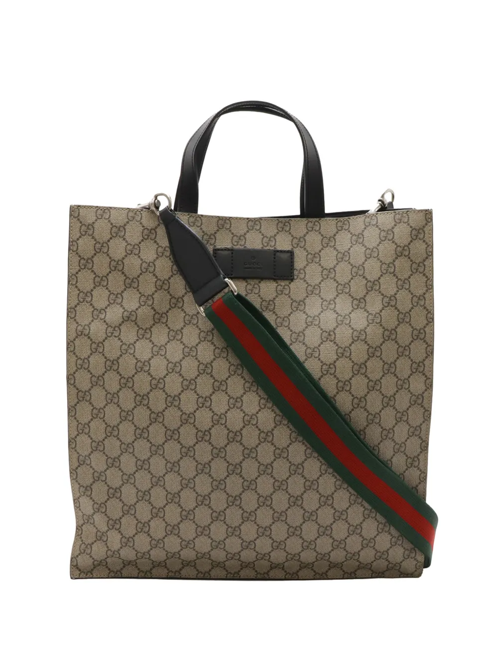Gucci Pre-Owned 2000-2015 GG Supreme Web Vertical satchel - Toni neutri