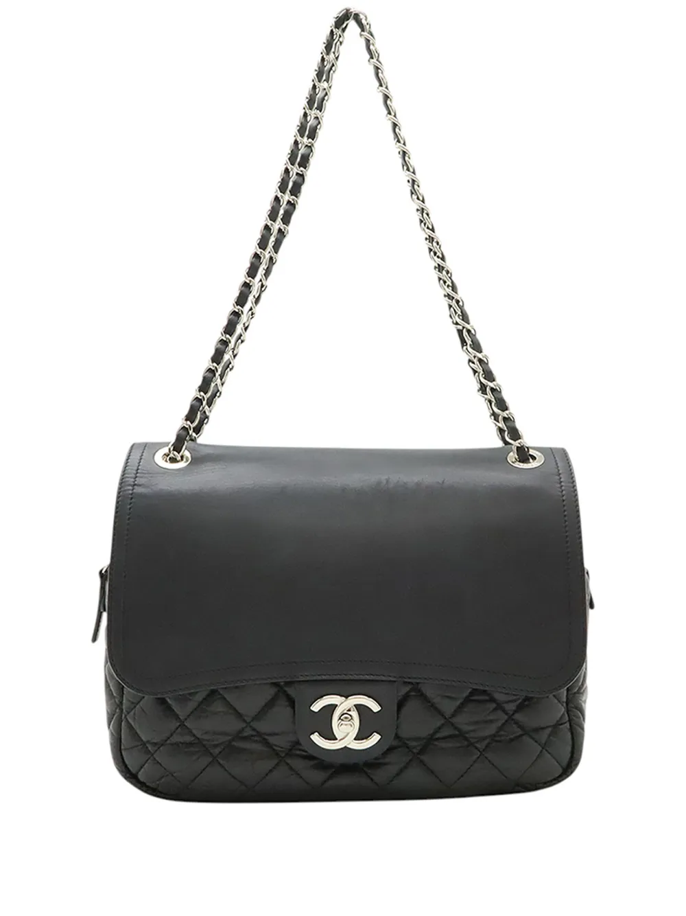 CHANEL Pre-Owned 2011 Quilted Aged Calfskin Easy Zip Flap shoulder bag - Nero