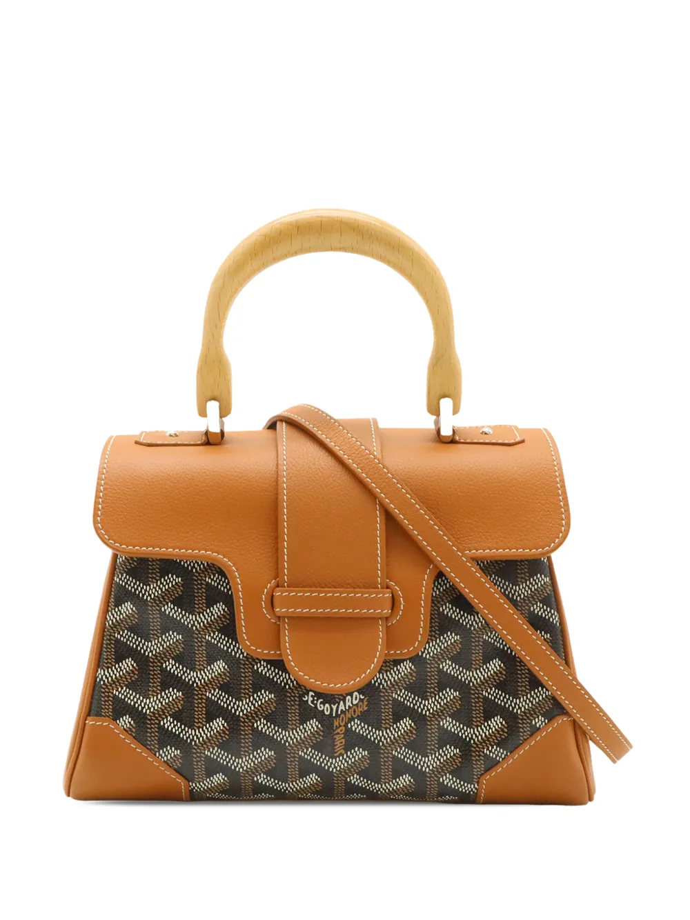 Goyard Pre-Owned 2000-2026 Mini Goyardine Saigon Souple satchel - Marrone