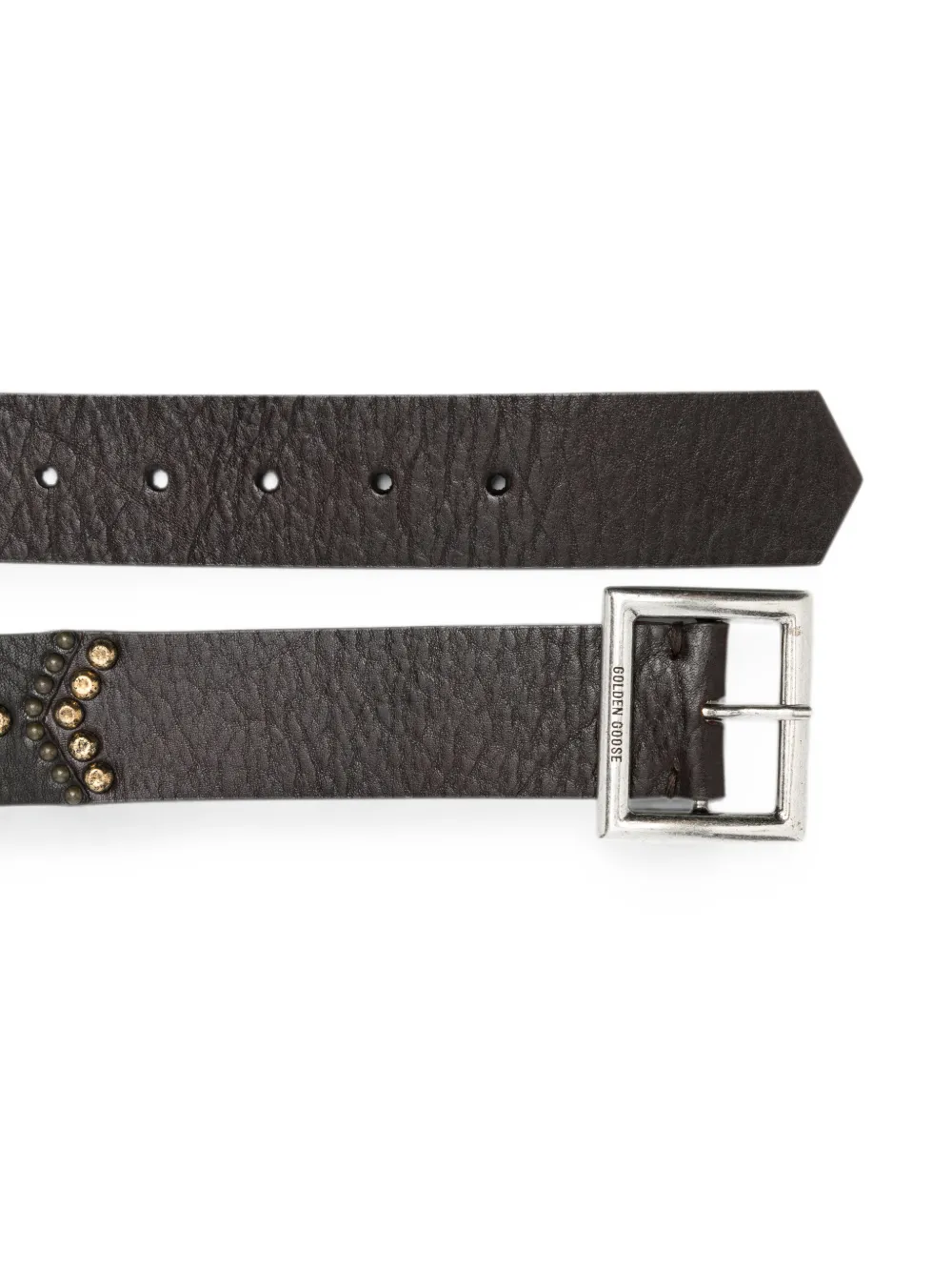 Golden Goose Riem verfraaid met studs Bruin