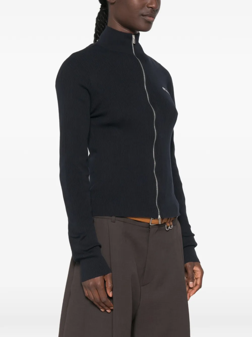 Miu Vest met geborduurd logo Blauw