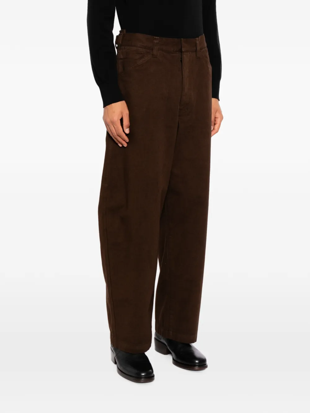 LEMAIRE high-waisted wide-leg trousers Bruin