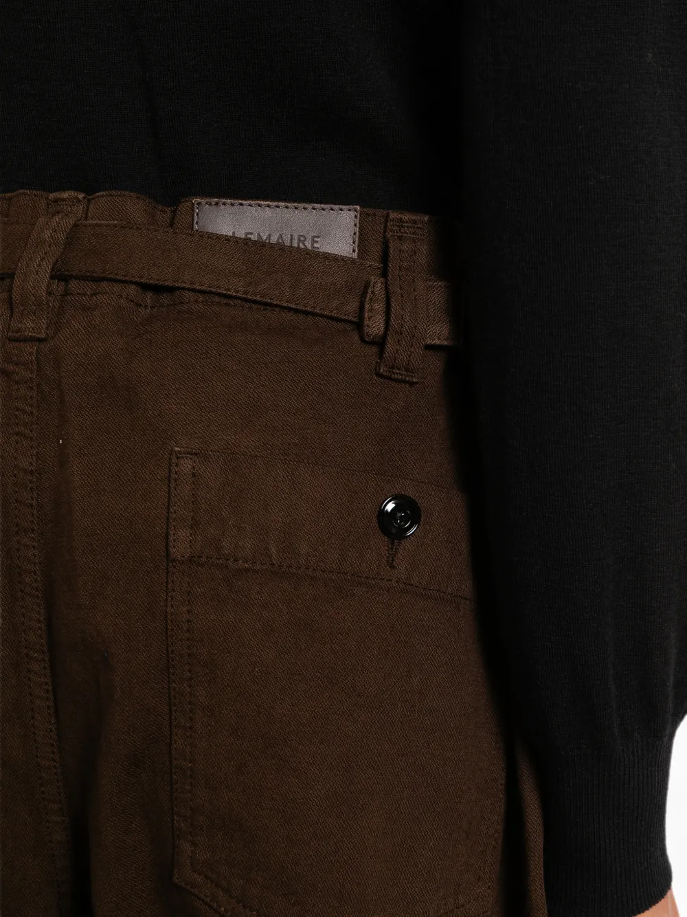 LEMAIRE high-waisted wide-leg trousers Bruin