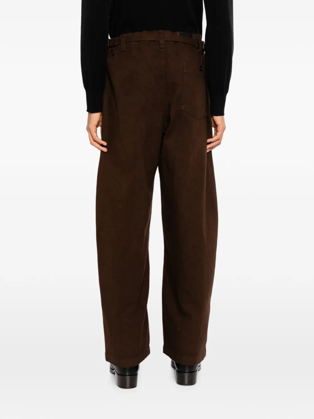 LEMAIRE high-waisted wide-leg trousers Bruin