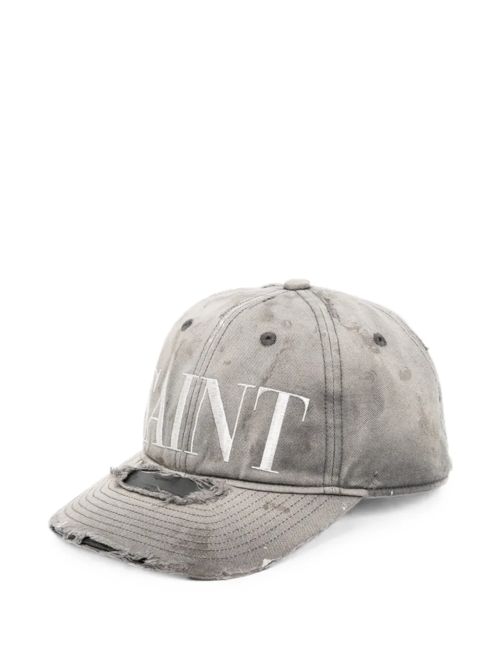 SAINT MXXXXXX distressed cap - Grau