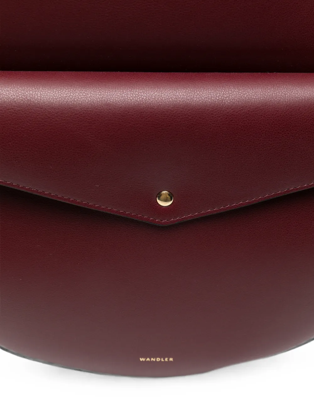 Wandler Hortensia Slouch leren shopper Rood