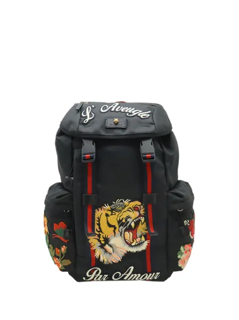 Gucci Pre-Owned 2016-2026 L'Aveugle Par Amour Techno Canvas backpack