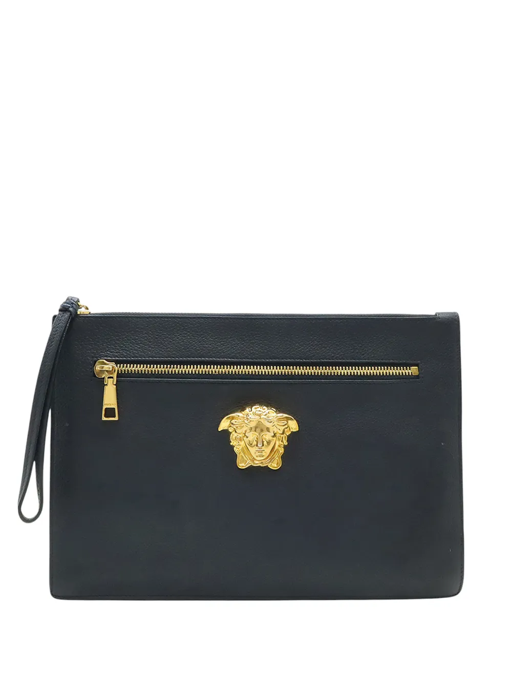 Versace Pre-Owned 2010-2026 Large La Medusa Palazzo Leather clutch bag - Nero