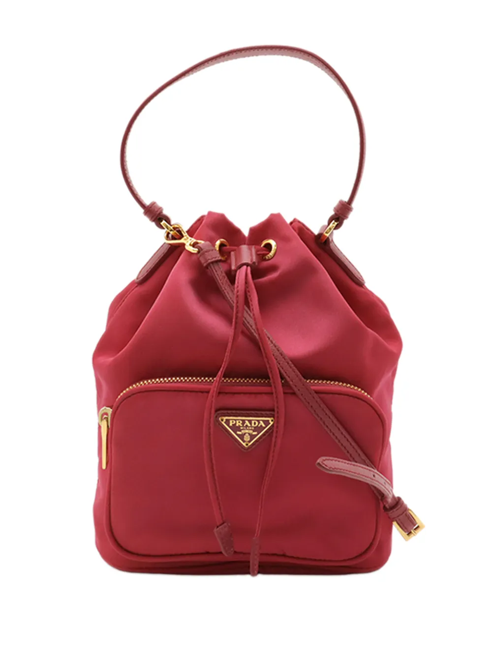 Prada Pre-Owned 2019-2026 Re Nylon Duet bucket bag - Rosso