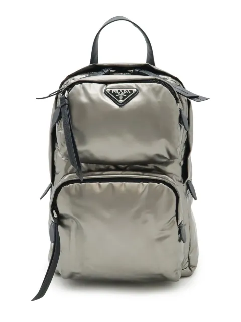 Prada Pre-Owned 2013-2026 테수토 메탈릭 슬링 백 크로스 백
