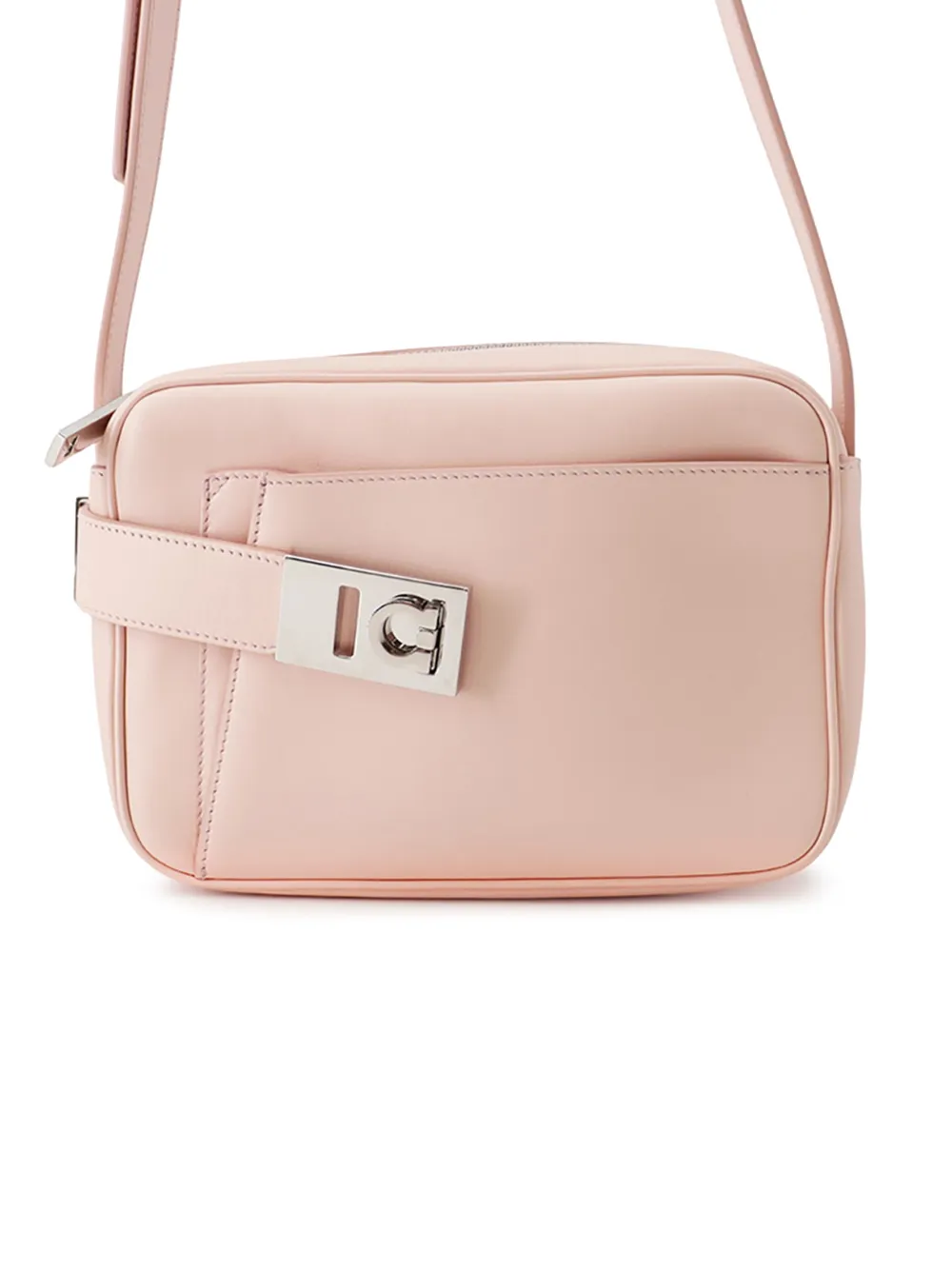 Ferragamo Pre-Owned 2023-2025 Small Leather Gancini Archive Camera Case crossbody bag - Rosa