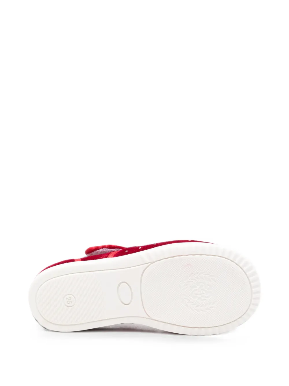Monnalisa crystal-embellished touch-strap ballet flats Rood