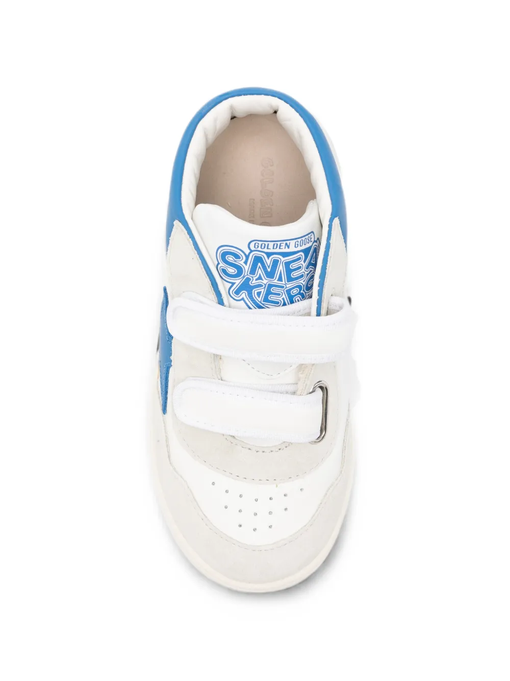 Golden Goose Kids June star-patch touch-strap sneakers Beige