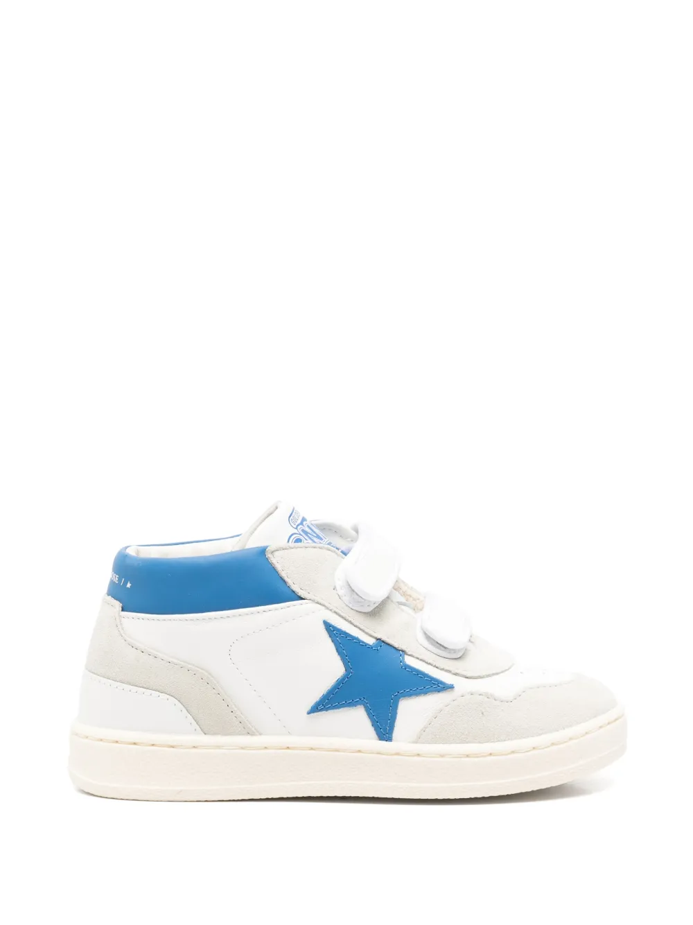 Golden Goose Kids June star-patch touch-strap sneakers Beige
